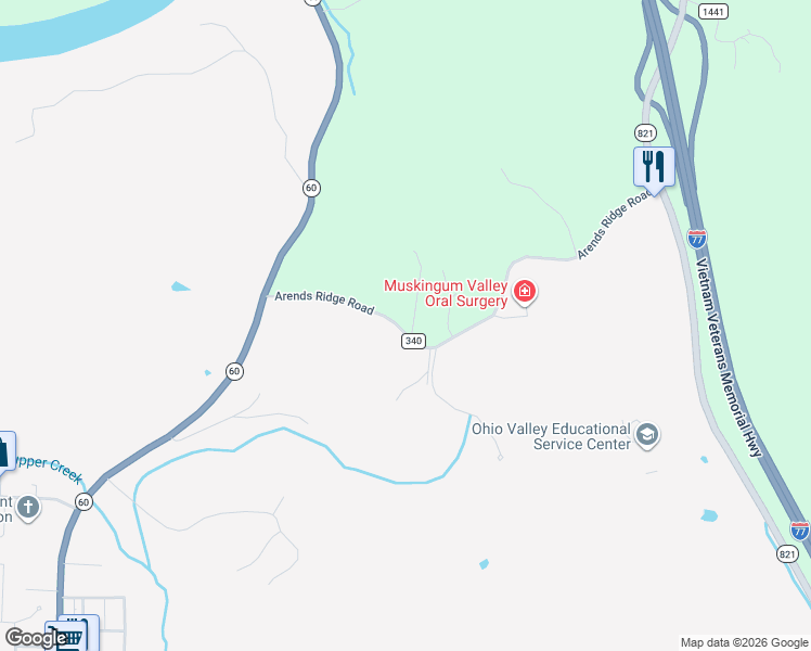 map of restaurants, bars, coffee shops, grocery stores, and more near 101 Winters Drive in Marietta