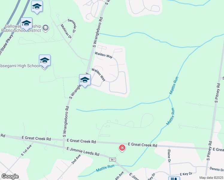 map of restaurants, bars, coffee shops, grocery stores, and more near 108 Concord Terrace in Galloway