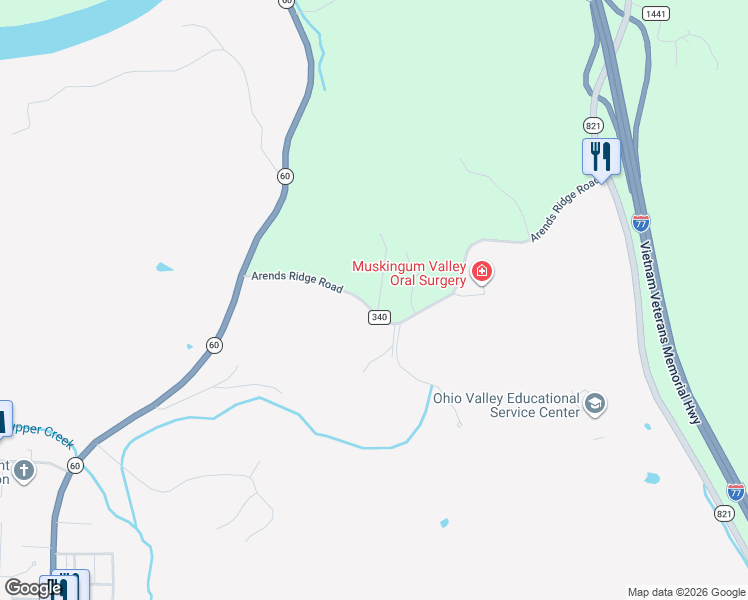 map of restaurants, bars, coffee shops, grocery stores, and more near 101 Winters Drive in Marietta