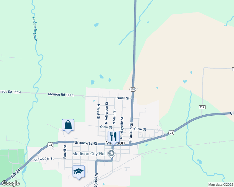 map of restaurants, bars, coffee shops, grocery stores, and more near 103 North Street in Madison