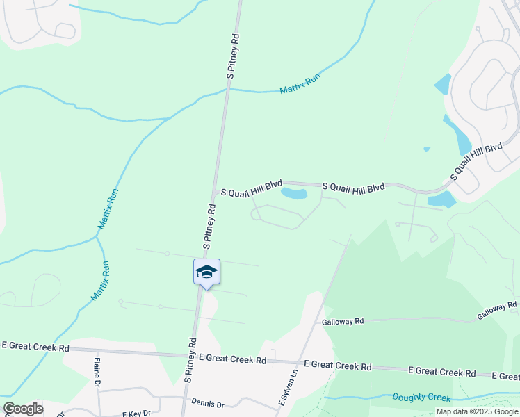 map of restaurants, bars, coffee shops, grocery stores, and more near 420 Montrose Lane in Galloway