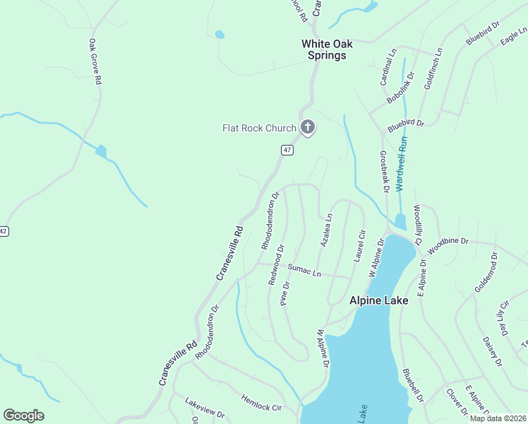 map of restaurants, bars, coffee shops, grocery stores, and more near Cranesville in Terra Alta