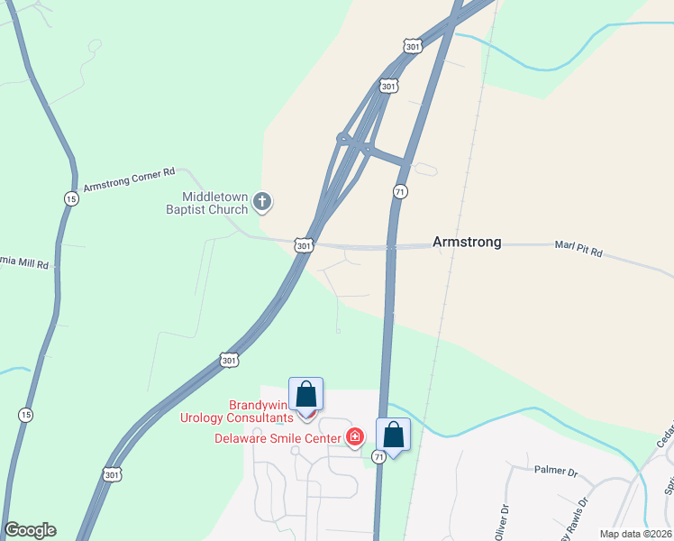 map of restaurants, bars, coffee shops, grocery stores, and more near 210 Douglas Way in Middletown