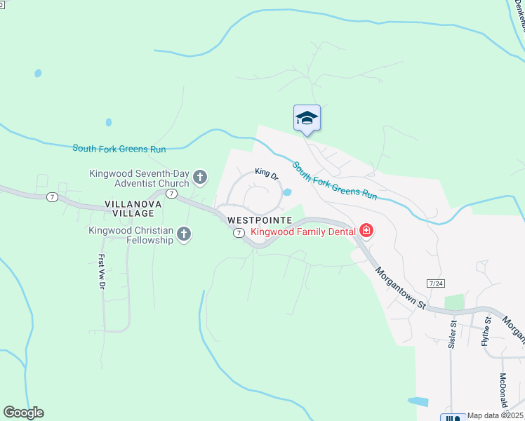 map of restaurants, bars, coffee shops, grocery stores, and more near 101 King Drive in Kingwood