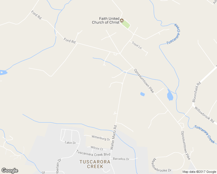 map of restaurants, bars, coffee shops, grocery stores, and more near 9018 Walter Martz Road in Frederick