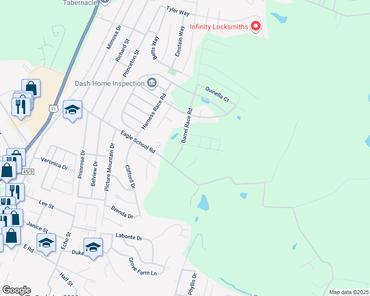 map of restaurants, bars, coffee shops, grocery stores, and more near 14 Furlong Way in Martinsburg