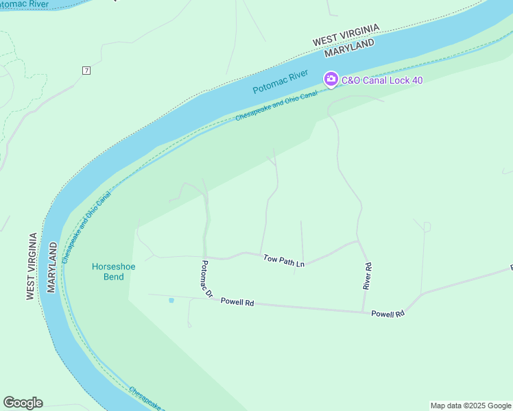 map of restaurants, bars, coffee shops, grocery stores, and more near 6034 Lockhouse Drive in Sharpsburg