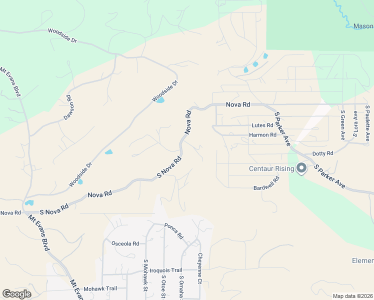 map of restaurants, bars, coffee shops, grocery stores, and more near 3454 Nova Road in Pine