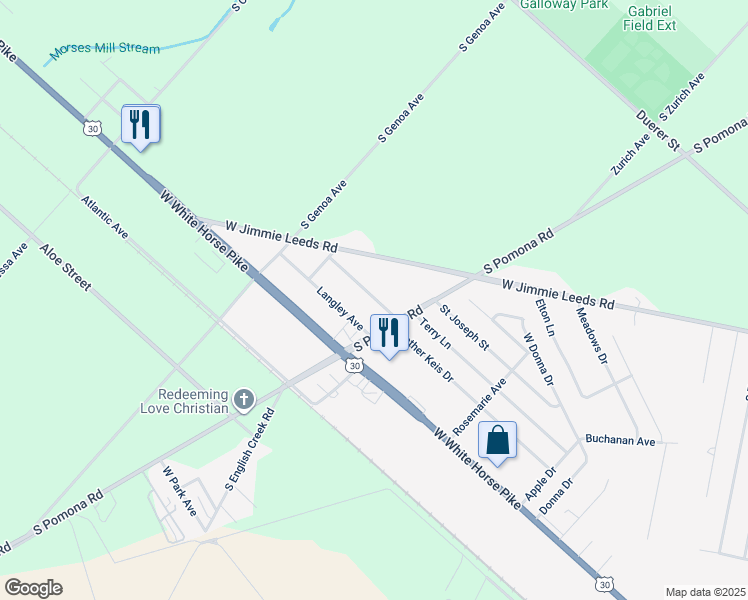 map of restaurants, bars, coffee shops, grocery stores, and more near 276 Koch Avenue in Egg Harbor City