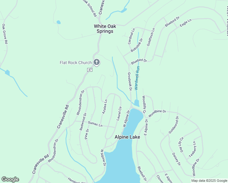 map of restaurants, bars, coffee shops, grocery stores, and more near 275 Azalea Ln in Terra Alta
