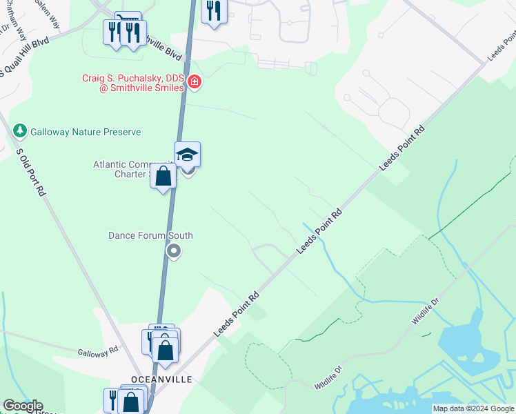 map of restaurants, bars, coffee shops, grocery stores, and more near in Absecon