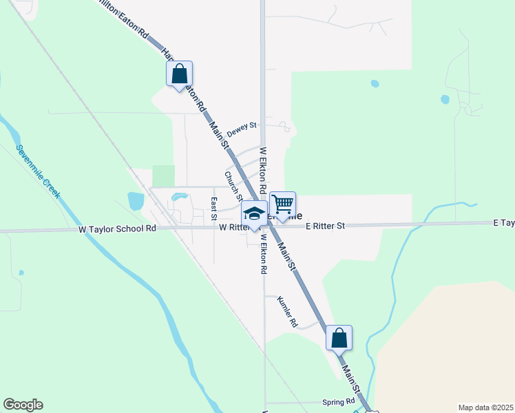 map of restaurants, bars, coffee shops, grocery stores, and more near 111 Mill Street in Seven Mile