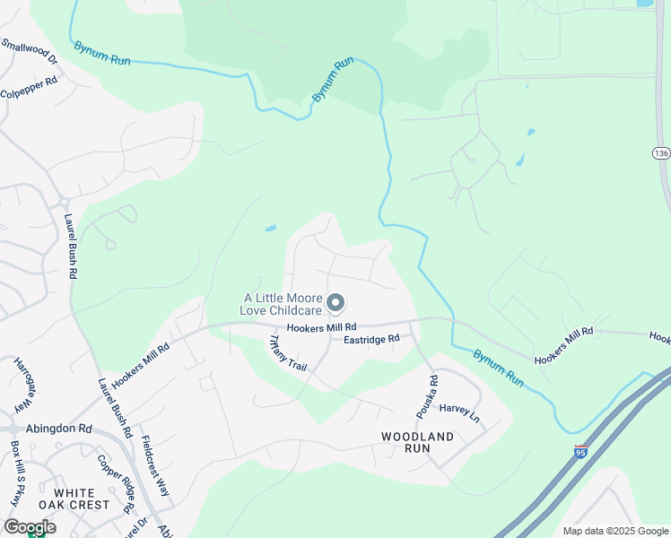map of restaurants, bars, coffee shops, grocery stores, and more near 800 Pine Creek Way in Abingdon