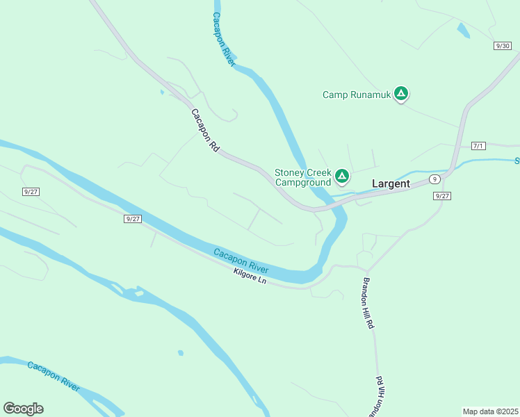 map of restaurants, bars, coffee shops, grocery stores, and more near 113 Santilli Trail in Great Cacapon