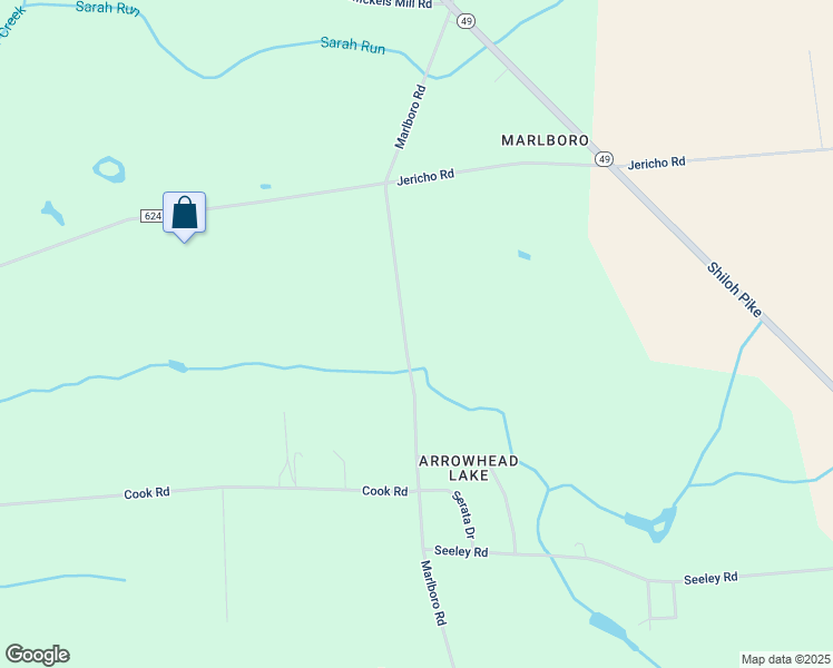 map of restaurants, bars, coffee shops, grocery stores, and more near 460 Marlboro Road in Bridgeton