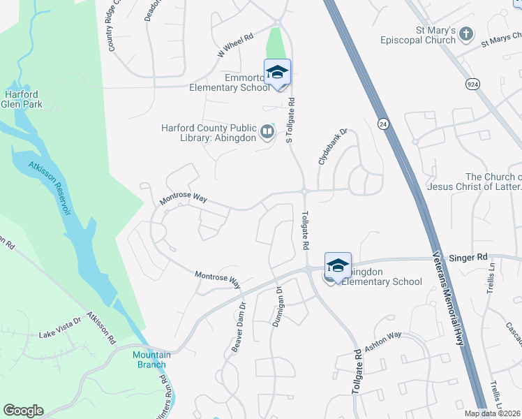 map of restaurants, bars, coffee shops, grocery stores, and more near 577 Kirkcaldy Way in Abingdon