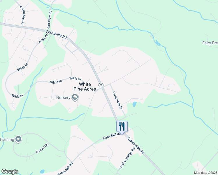 map of restaurants, bars, coffee shops, grocery stores, and more near 3404 Farmstead Drive in Westminster