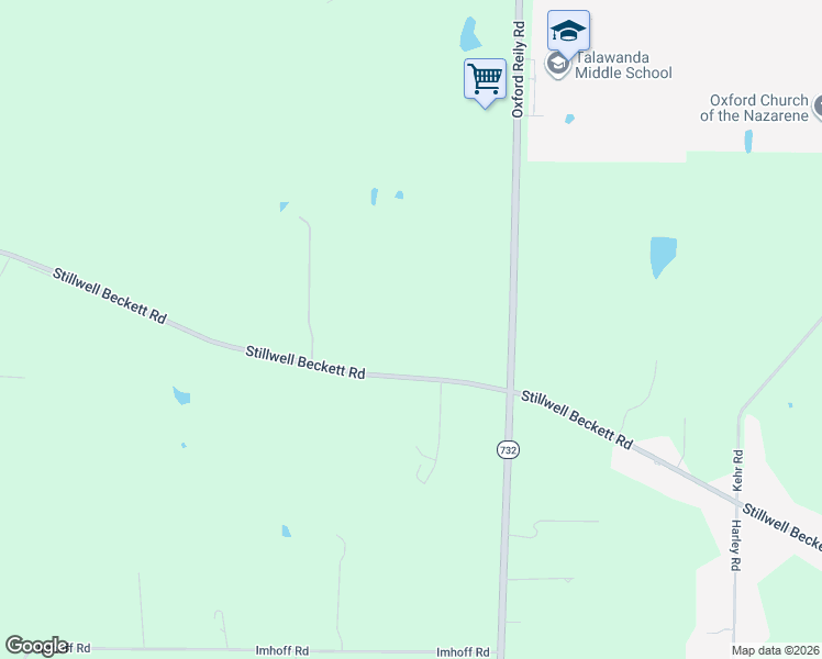 map of restaurants, bars, coffee shops, grocery stores, and more near 6324 Stillwell Beckett Road in Oxford