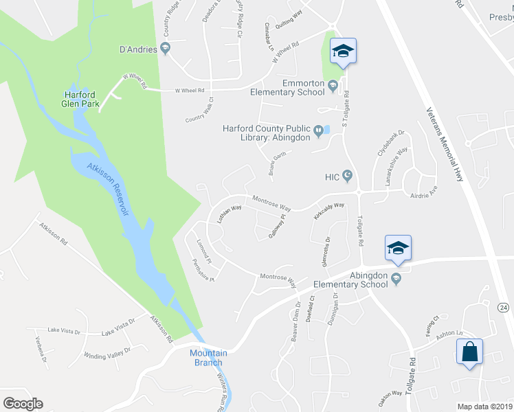 map of restaurants, bars, coffee shops, grocery stores, and more near 598 Lothian Way in Abingdon