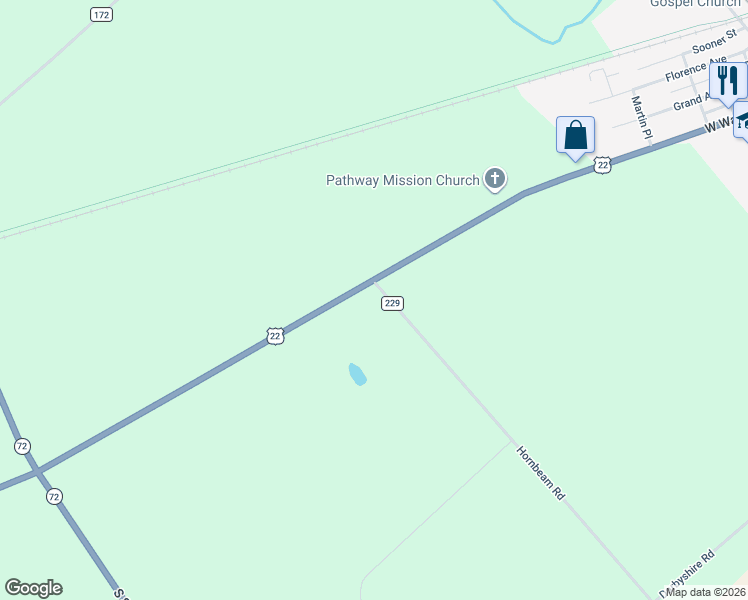 map of restaurants, bars, coffee shops, grocery stores, and more near 16 Hornbeam Road in Sabina