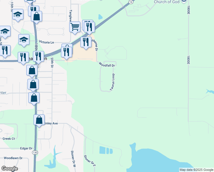 map of restaurants, bars, coffee shops, grocery stores, and more near Taurus Loop in Charleston