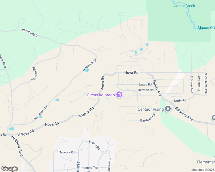 map of restaurants, bars, coffee shops, grocery stores, and more near 3550 Nova Road in Pine