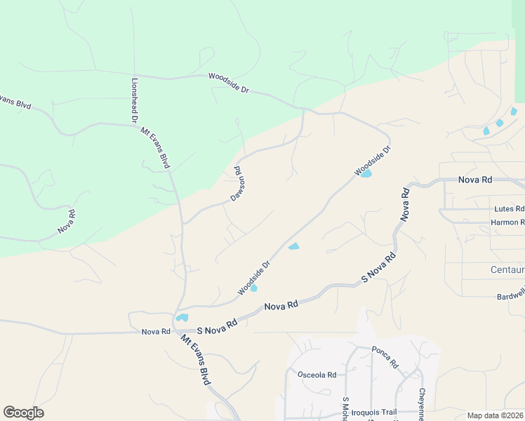 map of restaurants, bars, coffee shops, grocery stores, and more near 147 Granada Way in Pine