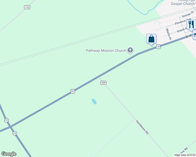 map of restaurants, bars, coffee shops, grocery stores, and more near 16 Hornbeam Road in Sabina