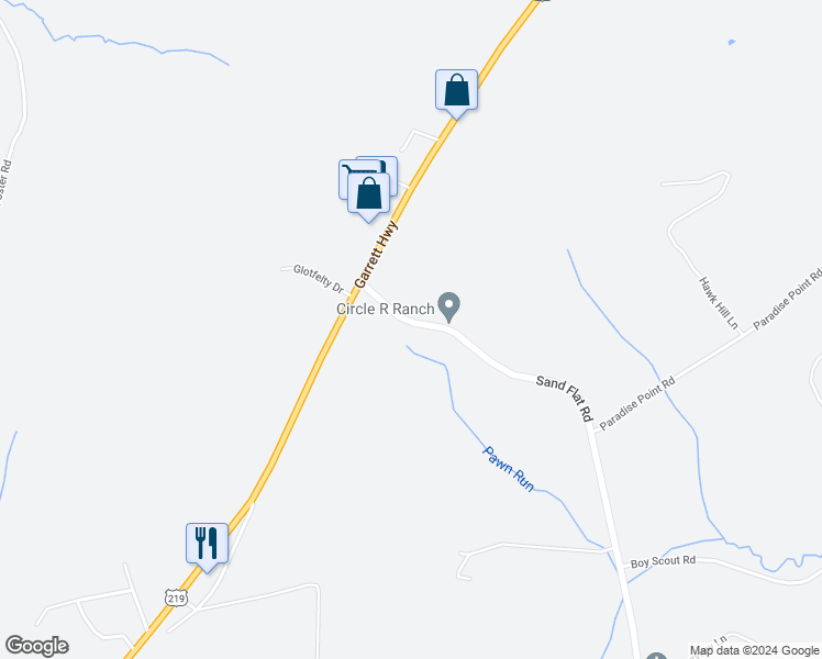 map of restaurants, bars, coffee shops, grocery stores, and more near 4273 Sand Flat Road in Oakland