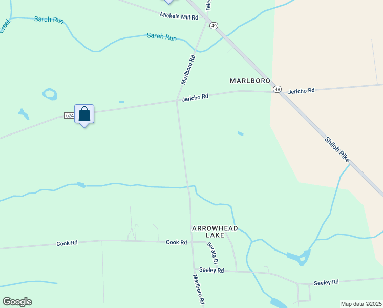 map of restaurants, bars, coffee shops, grocery stores, and more near 460 Marlboro Road in Bridgeton