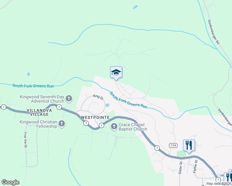 map of restaurants, bars, coffee shops, grocery stores, and more near 209 East Main Street in Kingwood