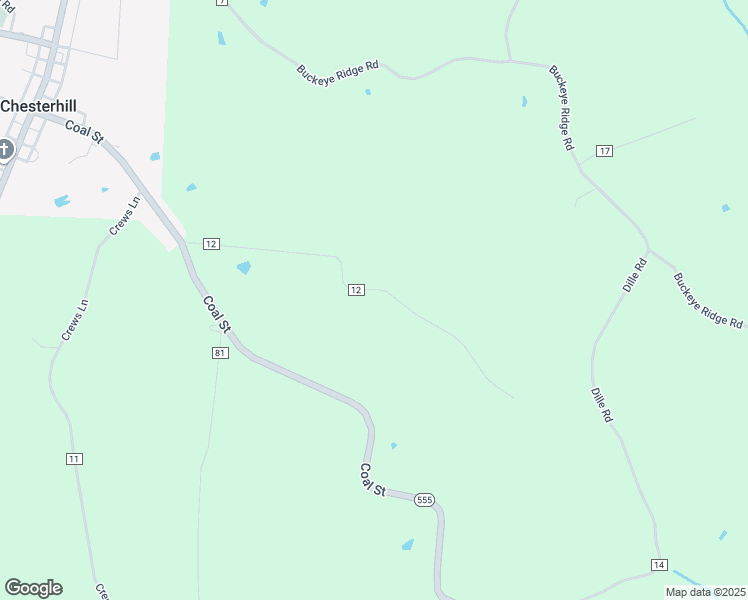 map of restaurants, bars, coffee shops, grocery stores, and more near 850 Fischer Howard Lane in Chesterhill