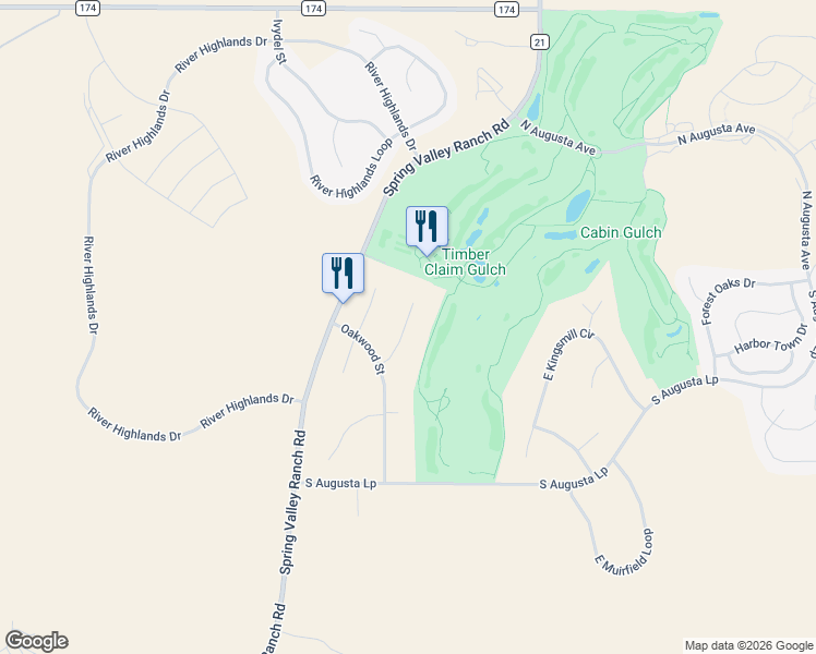 map of restaurants, bars, coffee shops, grocery stores, and more near 42110 Plantation Circle in Elizabeth