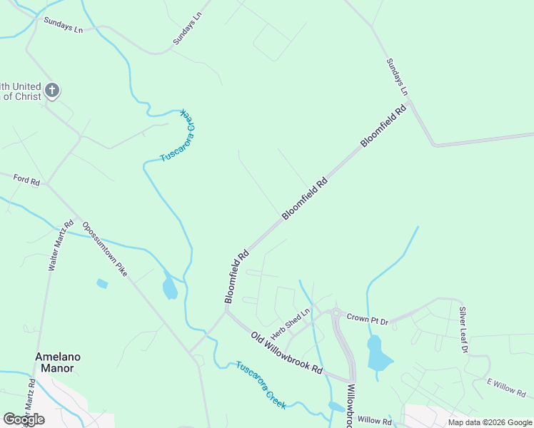 map of restaurants, bars, coffee shops, grocery stores, and more near 9142 Bloomfield Road in Frederick