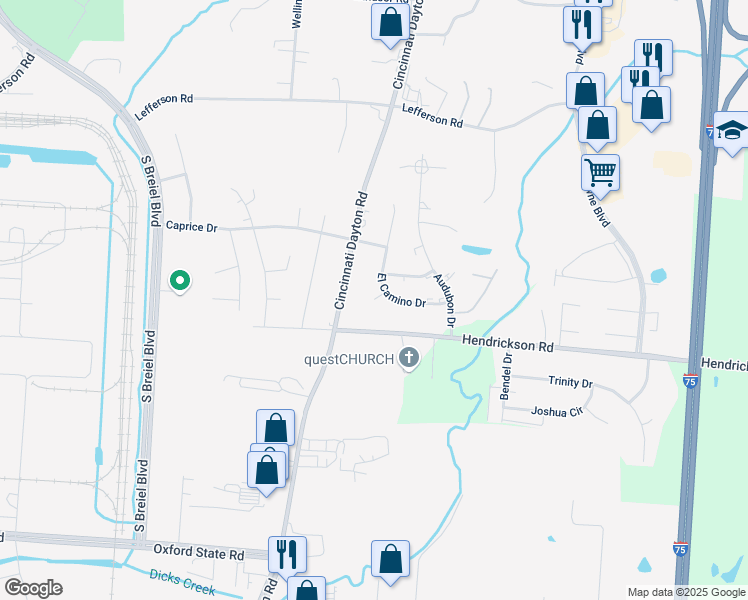 map of restaurants, bars, coffee shops, grocery stores, and more near 5007 Catalina Court in Middletown