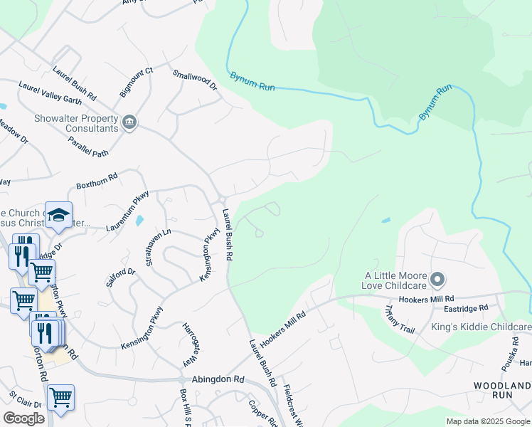 map of restaurants, bars, coffee shops, grocery stores, and more near 741 Burgh Westra Way in Abingdon