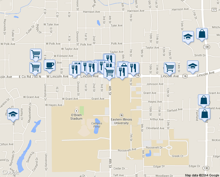 map of restaurants, bars, coffee shops, grocery stores, and more near 1611 4th St in Charleston