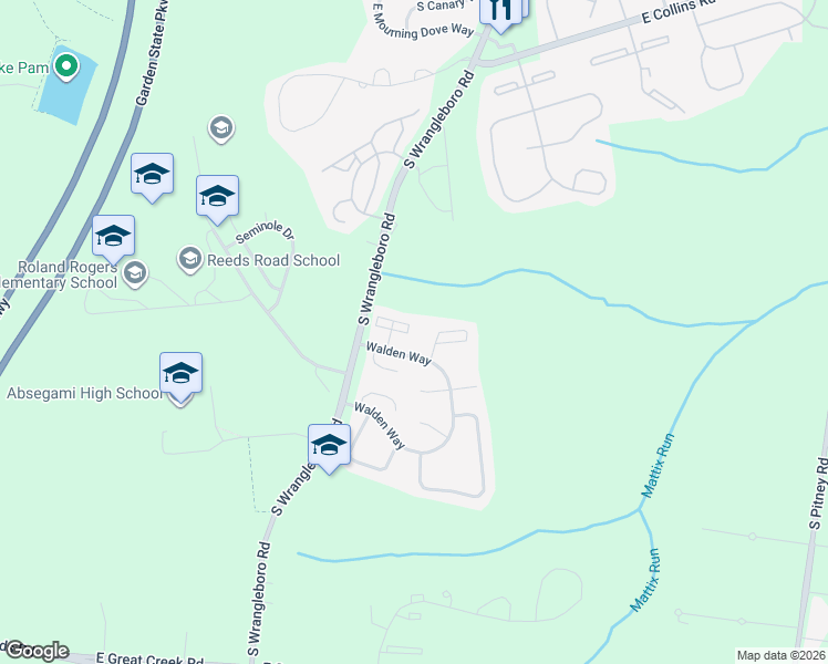 map of restaurants, bars, coffee shops, grocery stores, and more near 74 Fair Haven Hill Court in Absecon