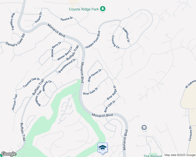 map of restaurants, bars, coffee shops, grocery stores, and more near 8306 Briar Haven Place in Castle Rock
