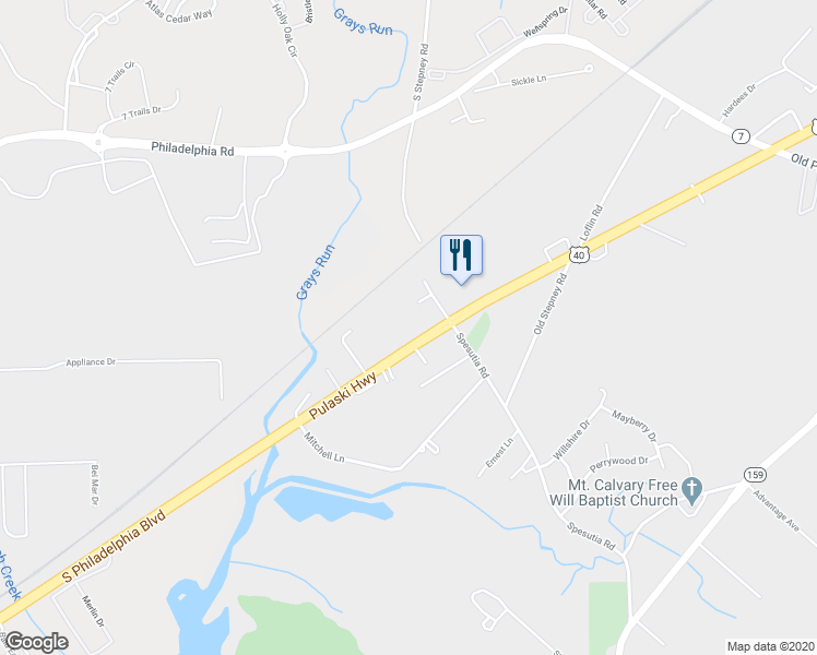 map of restaurants, bars, coffee shops, grocery stores, and more near 1514 South Philadelphia Boulevard in Aberdeen