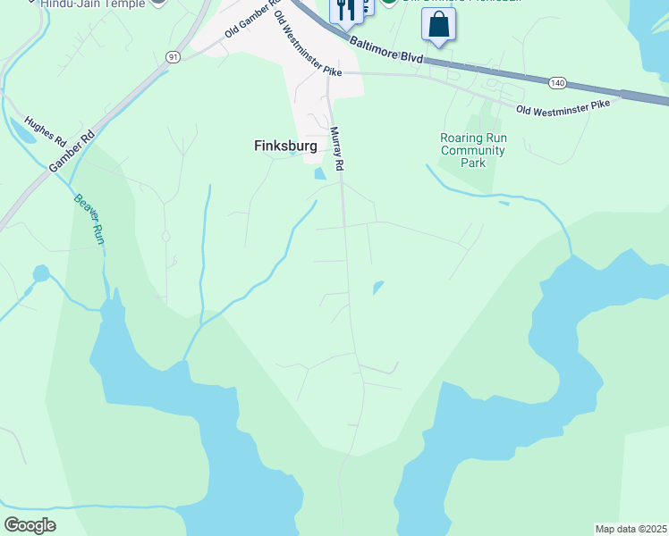map of restaurants, bars, coffee shops, grocery stores, and more near 3250 Murray Road in Finksburg