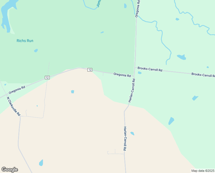 map of restaurants, bars, coffee shops, grocery stores, and more near 9187 Oregonia Road in Waynesville