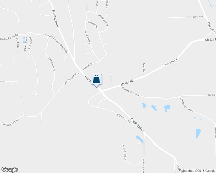 map of restaurants, bars, coffee shops, grocery stores, and more near 3821 Oro Bangor Highway in Oroville