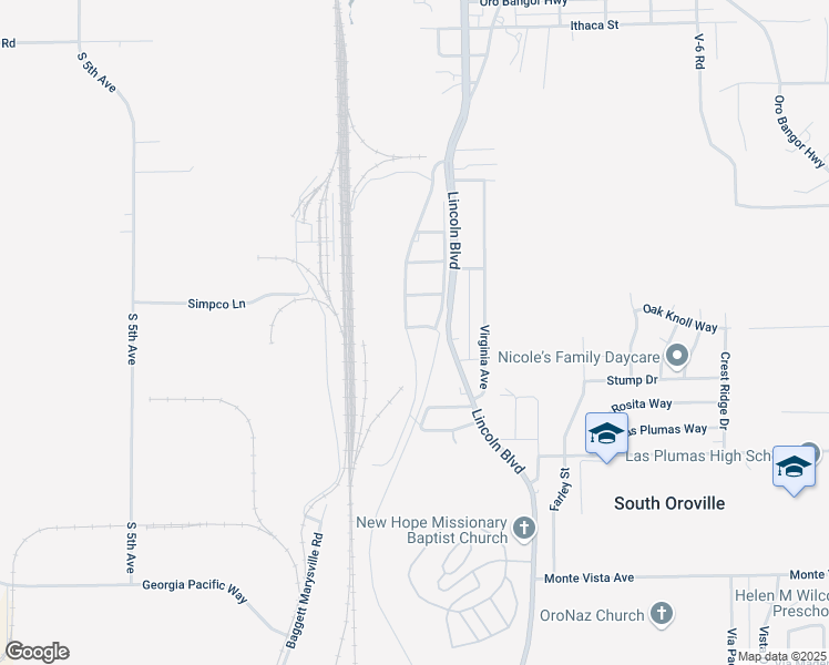 map of restaurants, bars, coffee shops, grocery stores, and more near 1950 Helman Street in Oroville