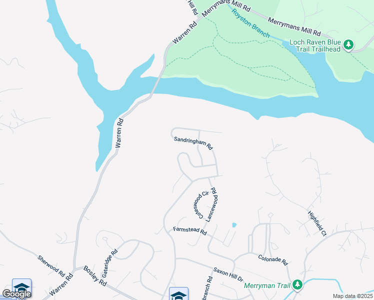map of restaurants, bars, coffee shops, grocery stores, and more near 824 Staffordshire Road in Cockeysville