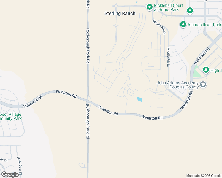 map of restaurants, bars, coffee shops, grocery stores, and more near 8668 N Roxborough Park Rd in Littleton