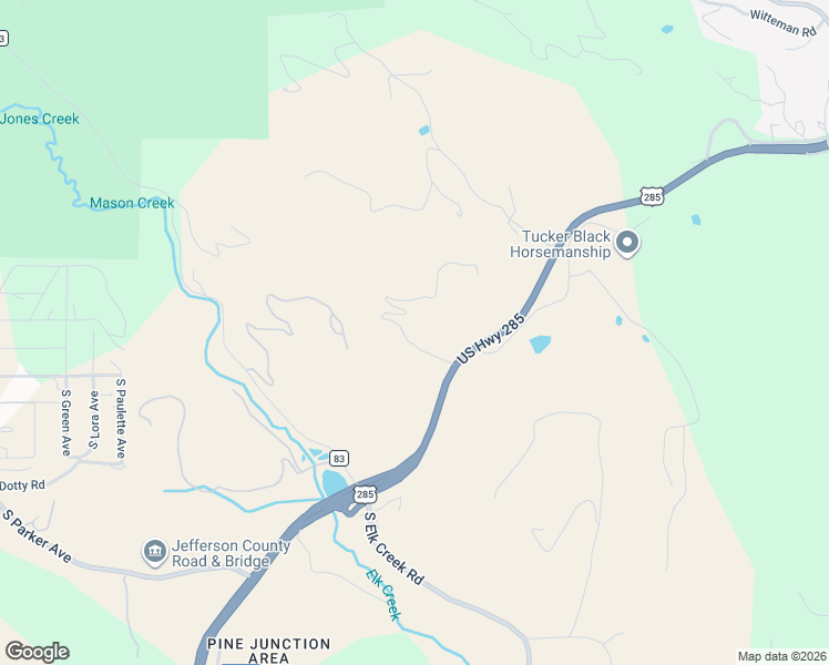 map of restaurants, bars, coffee shops, grocery stores, and more near 12650 Elk Haven Lane in Conifer