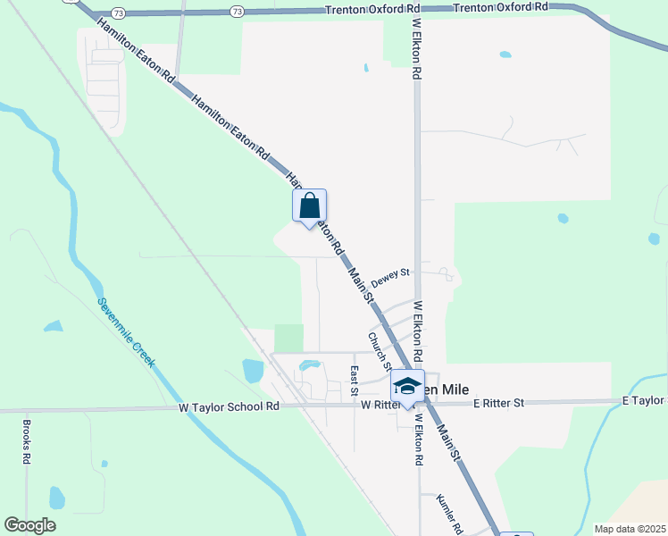 map of restaurants, bars, coffee shops, grocery stores, and more near 519 Main Street in Seven Mile