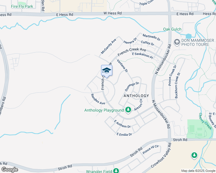map of restaurants, bars, coffee shops, grocery stores, and more near 12756 Trejo Circle in Parker