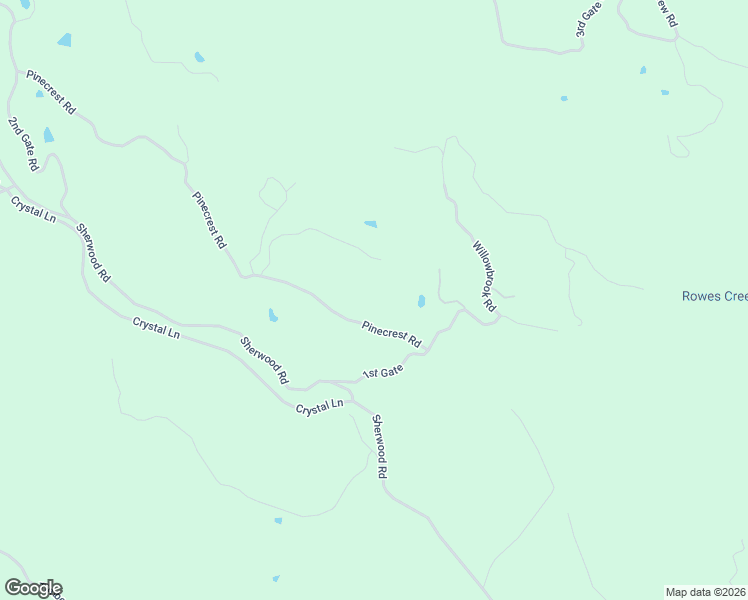 map of restaurants, bars, coffee shops, grocery stores, and more near 28801 Pinecrest Road in Willits